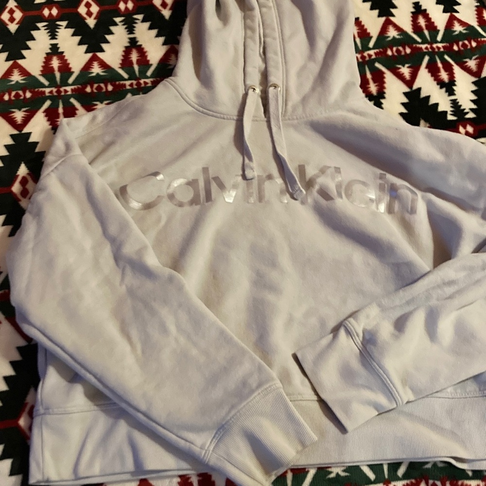 Calvin Klein Women's Cream Hoodie Sweater